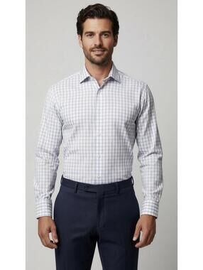 BOSS Hugo Boss Men’s Cotton Regular Fit GERALD_US Button-Up in Lavender Check-LG